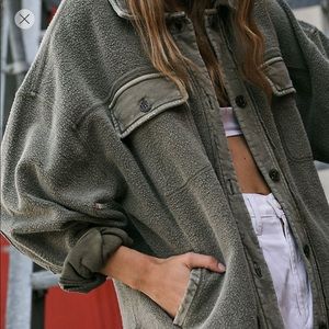 Free People Ruby Jacket In Dirty Olive 